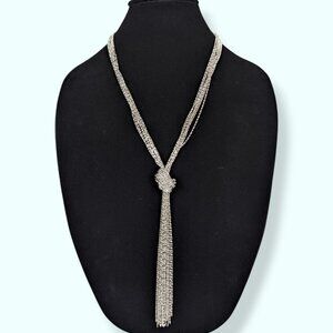 V. 7-Strand Ball Chain Knotted Necklace